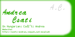 andrea csati business card